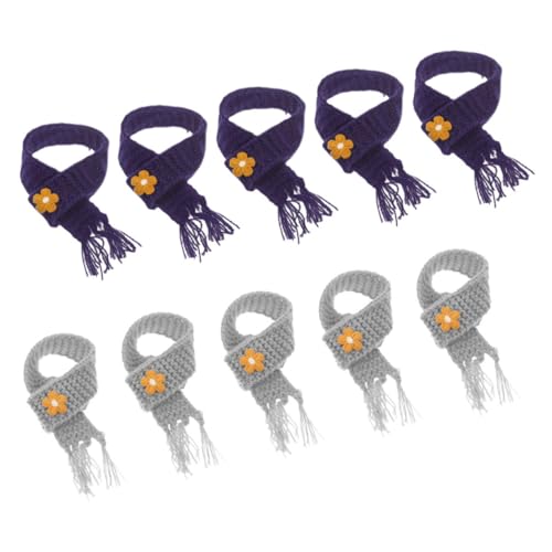 Supvox 10 Stück Mini Schal Accessoires Seide Kleinkinderhals Mini Schal Zum Basteln Mohair Schals Schnell Bezaubernd Baumwolle Puppe Miniatur Mädchen Klein Kariert von Supvox