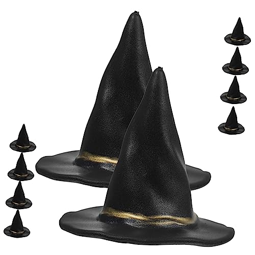 Supvox 10 Stück Miniatur Hexenhüte Teiliges für Diy Bastelprojekte Puppenhaus Deko und Partybedarf Vivid Mini Hexenhüte für Halloween Dekoration Kreative Bastelideen und Fotoaktivitäten von Supvox