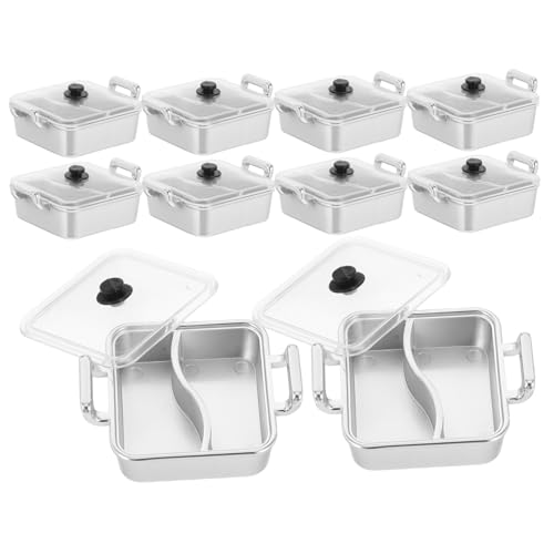 Supvox 10 Stück Miniatur Kochgeschirr Set für Teiliges Set Realistische Mini Töpfe für Puppenhäuser Sicheres Material Fördert Soziales und Kreativität Supvox 10 Stück Miniatur Kochgeschirr Set für Teiliges Set Realistische Mini Töpfe für Puppenhäuser Sicheres Material Fördert Soziales und Kreativität von Supvox
