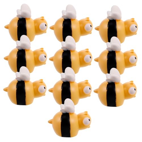 Supvox 10 Stück Minifiguren aus Harz Handgefertigte Bienenfiguren Dekorative Bienenfiguren DIY Bienen Modell Bienen für Puppenhaus kleine Bienen zum Basteln Bienen aus Harz kleine von Supvox