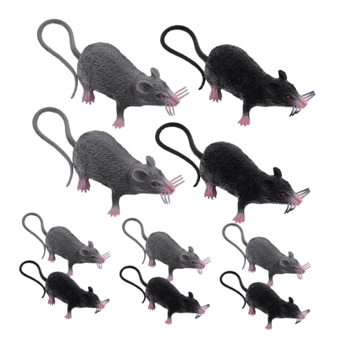 Supvox 10 Stück Simulationsmaus Modell Realistisch Klein Halloween Gefälschte Dekoration Ratte Lebensecht Für Den Innenbereich Gruselige Party Gruselig Für Horrormaus Haarige von Supvox