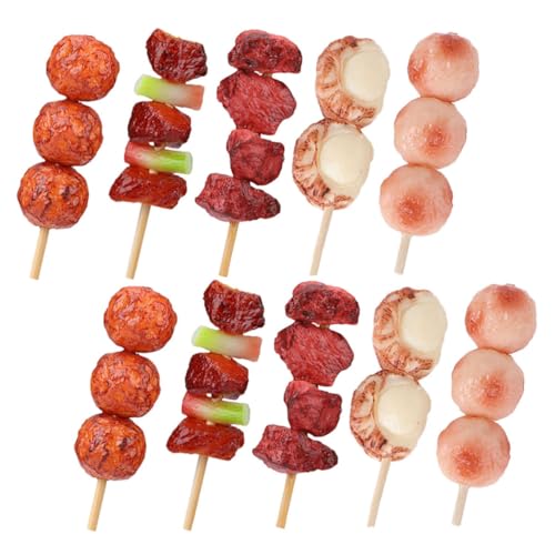 Supvox 10 Stück Simulierte Grillspieße Food-Fotografie-Requisite Fleisch-Foto-Requisite Grill Vorgeben Künstliches Essen Küchenspielset Gefälschte Lebensmittel Grillfleisch PVC Supvox 10 Stück Simulierte Grillspieße Food-Fotografie-Requisite Fleisch-Foto-Requisite Grill Vorgeben Künstliches Essen Küchenspielset Gefälschte Lebensmittel Grillfleisch PVC von Supvox