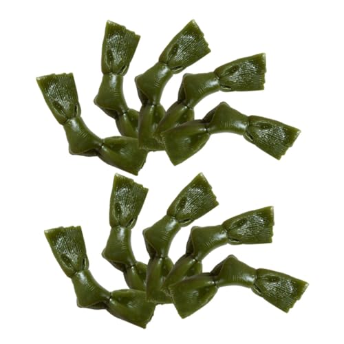 Supvox 10 Stück Simulierter Kelp -Knoten vorgeben künstlich Party Kleinkind Lebensmitteldekor Grill Requisiten Mini-Essen gefälschter Algenknoten PVC Grün von Supvox