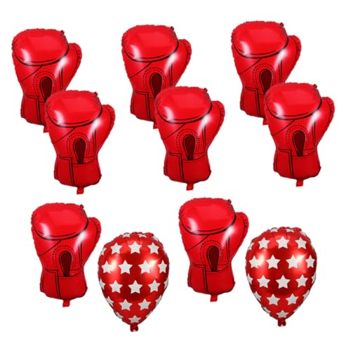 Supvox 10 Stück Teiliges Boxing Dekorationen Aluminiumfolie Boxhandschuh Luftballons Sportparty Deko Rot für Geburtstag Wrestling Events Supvox 10 Stück Teiliges Boxing Dekorationen Aluminiumfolie Boxhandschuh Luftballons Sportparty Deko Rot für Geburtstag Wrestling Events von Supvox
