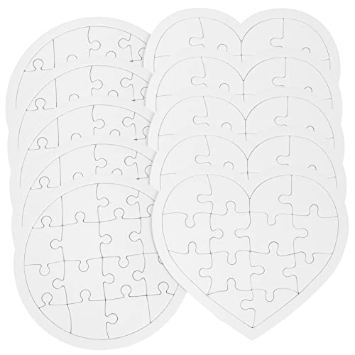 Supvox 10 Stück Teiliges DIY Puzzle aus Papier für Runde und Herzförmige Formen für Kreative Bastelprojekte und Malaktivitäten Fördert die Kreativität und Bindung zwischen Eltern und Supvox 10 Stück Teiliges DIY Puzzle aus Papier für Runde und Herzförmige Formen für Kreative Bastelprojekte und Malaktivitäten Fördert die Kreativität und Bindung zwischen Eltern und von Supvox
