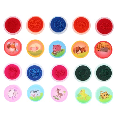 Supvox 10 Stück Teiliges Farmtiere Stempelset Selbstfärbend für Klassenzimmer Belohnungen Party Favors Geburtstagsgeschenke Vielseitig für Lernspaß und Bastelaktivitäten von Supvox