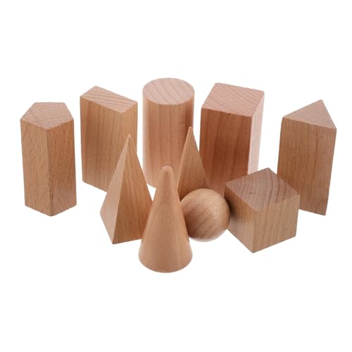 Supvox 10 Stück Teiliges Geometrische Holzblöcke für Kindergarten und Klassenzimmer Lernspielzeug zur Geometrieform Sortierung Stabil und Lehrreich für Jungen und Mädchen von Supvox