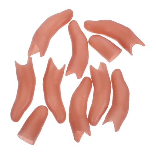Supvox 10 Stück Teiliges Halloween Fake Finger Weiche Daumenhüllen Realistische Künstliche Fingertipps Bühnenrequisiten für Zaubertricks Verkleidung und Illusionen Vielseitig für Film von Supvox