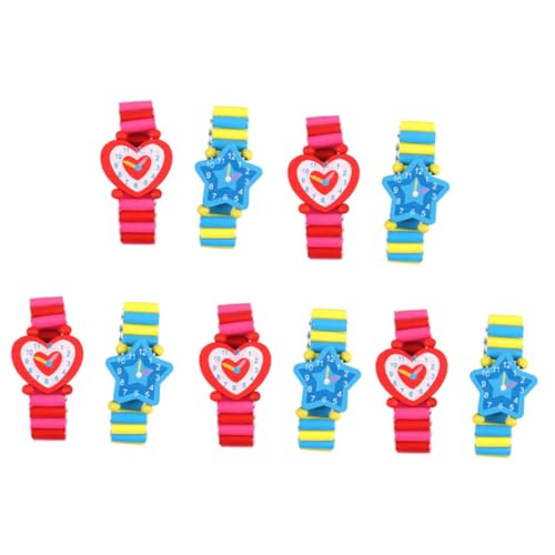 Supvox 10 Stück Teiliges Holzspielzeug Armbanduhr Bunte Lernuhr Umweltfreundlich Weiches Material für Jungen und Mädchen Spaßiges zur Einschulung Supvox 10 Stück Teiliges Holzspielzeug Armbanduhr Bunte Lernuhr Umweltfreundlich Weiches Material für Jungen und Mädchen Spaßiges zur Einschulung von Supvox