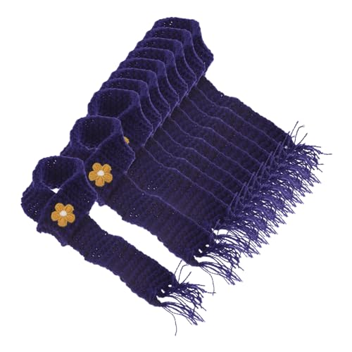 Supvox 10 Stück Teiliges Kawaii Mini Strickschals aus Baumwolle Verstellbare DIY Puppenschals Weiche Langlebige Dekoration für Flaschen Süßigkeiten und Bastelprojekte von Supvox