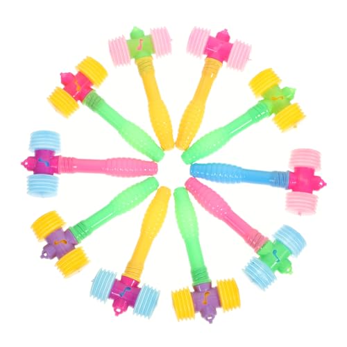 Supvox 10 Stück Teiliges Kunststoff Quietsch Hammerspielzeug für Leichtes Handliches Pounding Toy Fördert Hand Koordination und Geschicklichkeit Bunte Mixfarben Interaktives Eltern Junge von Supvox