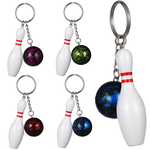 Supvox 10 Stück Teiliges Mini Bowling Schlüsselanhänger mit Karabiner Bunte Anhänger für Schlüssel Rucksack und Taschen Dekoratives Sport für Bowling Fans Zufällige Farbe Zufällige Farbe von Supvox