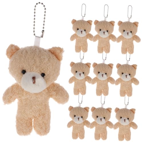 Supvox 10 Stück Teiliges Mini Plüschbär Schlüsselanhänger Flauschige Kleine Anhänger Vielseitige DIY Deko für Rucksack Handtasche Geschenkideen Farbenfroh und Tragbar für von Supvox