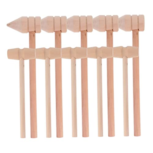 Supvox 10 Stück Teiliges Mini holzhammer Leichtes Holzspielzeug mit Praktischem Design Fördert Handmotorik bei Kindern Robustes Material als Pädagogisches Kinderspielzeug von Supvox
