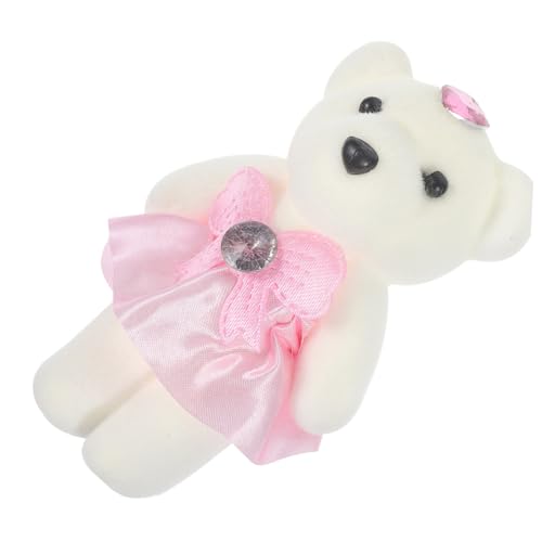 Supvox 10 Stück Teiliges Plüschbär Weiche Dekorative Kuscheltier Bären Niedliche Stofftier Dolls für Blumenstrauß und Hochzeitsdeko Rosa Vielseitig Einsetzbar als und Wohnaccessoire von Supvox