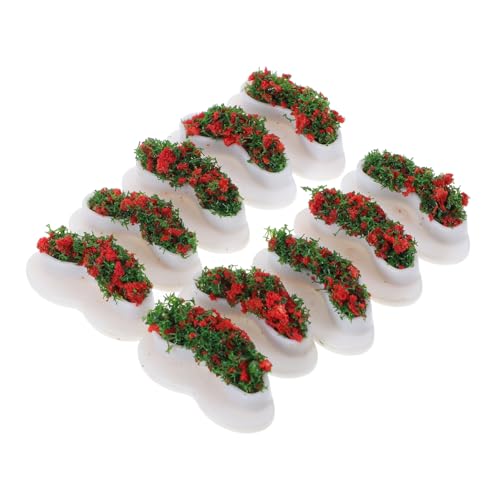 Supvox 10 Stück Teiliges Puppenhaus Zubehör Miniatur Blumenbank und Sitzelemente für DIY Garten Layouts für Einkaufszentren und Ruhezonen Platzsparend und Tragbar von Supvox