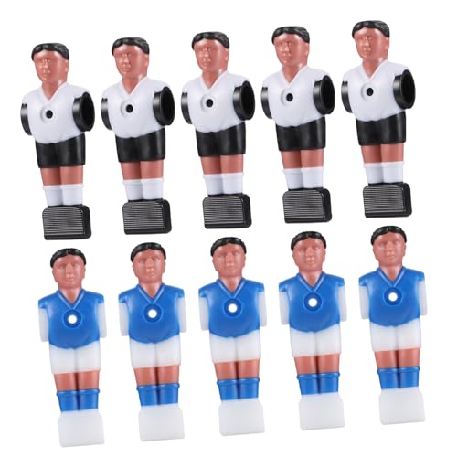 Supvox 10 Stück Teiliges Tischfußballspieler aus Strapazierfähigem Resin Glatte Oberfläche Verschleißfest Ersatzfiguren für Tischkicker Fußballspieler in klassischen Farben und Blau für von Supvox
