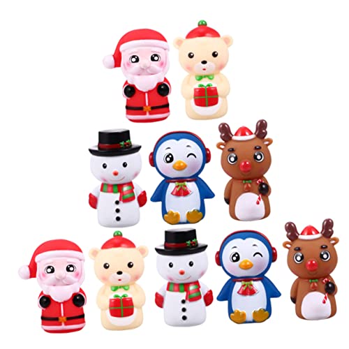 Supvox 10 Stück Teiliges Weihnachtsfingerpuppen für Interaktive Handpuppen aus Cartoon Motiven für Spiel und Lernen Kindergarten und Zuhause von Supvox