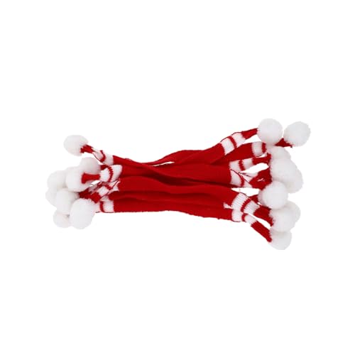 Supvox 10 Stück Teiliges Zarte Mini puppenschals aus Wolle Dekorative Halstücher in Rot und Grün für Puppen Figuren und Festliche Partyszenen von Supvox