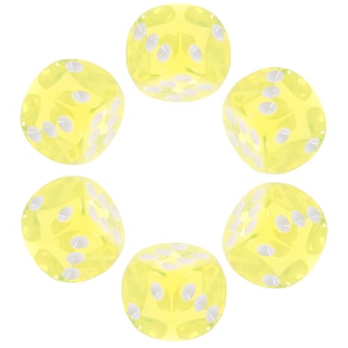 Supvox 10 Stück Transparente Würfel Spiel Planke Tragbare Würfel Partyzubehör Unterhaltungswürfel Farbige Würfel Große Nummerierte Würfel Brett Würfel Yellow Acryl Supvox 10 Stück Transparente Würfel Spiel Planke Tragbare Würfel Partyzubehör Unterhaltungswürfel Farbige Würfel Große Nummerierte Würfel Brett Würfel Yellow Acryl von Supvox