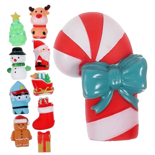 Supvox 10 Stück Weihnachts Fingerpuppen Teiliges mit Santa Claus Schneemann und Weihnachtsbaum Mini Fingerpuppen für Kreatives und Geschichtenerzählen Sicheres von Supvox