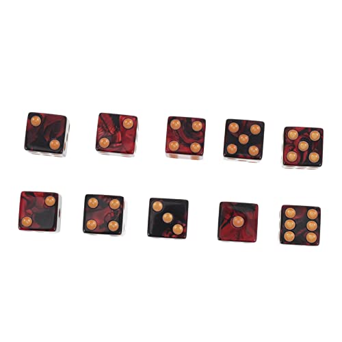 Supvox 10 Stück Zweifarbige sechsseitige familienspiele Familien Spiele Punktwürfel partyspiel Party Spiele für Bar Acrylwürfel für die Party Spielwürfel Würfeln rot von Supvox