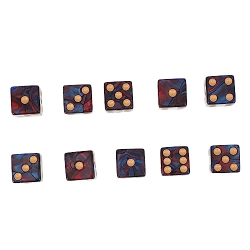 Supvox 10 Stück Zweifarbige ungewöhnlich sechsseitige Pub -Spiel große Massenwürfel Rolling dice Party Games partyspiel Party Spiele Würfeln Spielwürfel Acryl Blue von Supvox