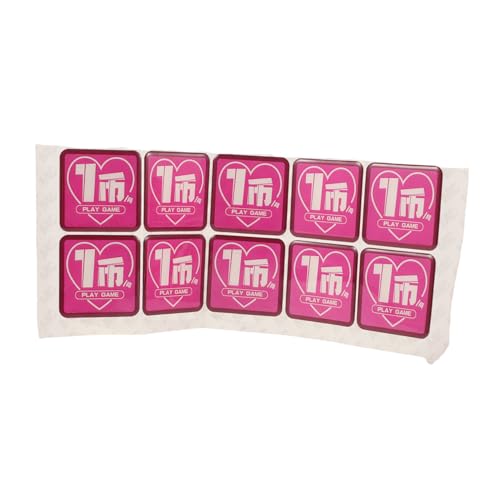 Supvox 10 Stücke Spiel Münze Tags Aufkleber Candy Dispenser Maschine Candy Automaten Candy Maschine Dispenser Kunststoff Rosy von Supvox