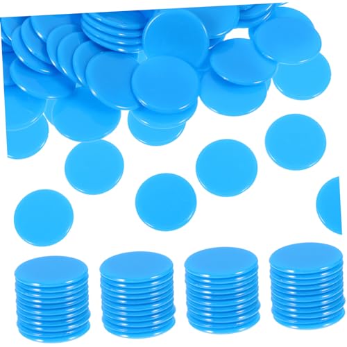 Supvox 100 Stück Bingo-Chips mit Spiel Chips zählen für Bingohallen-Requisiten Bingo -Marker Belohnungschips Jetons Abs Blue von Supvox