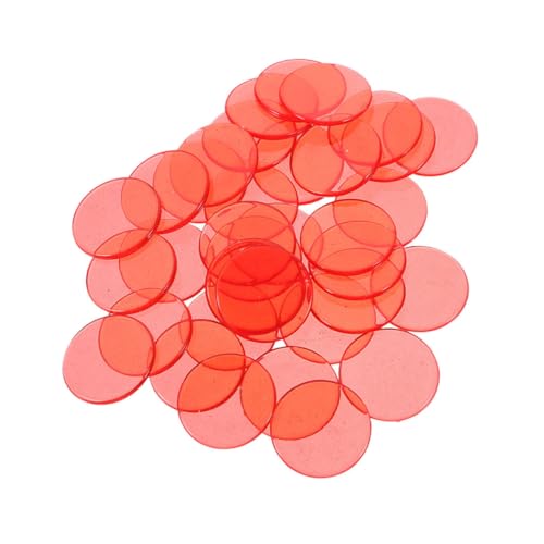 Supvox 100 Stück Halbtransparente Bingo-Chips Für Jungen Und Mädchen Mathematik-lernspielsteine Runde Plastik-Token Zählwerkzeuge Für Das Klassenzimmer von Supvox