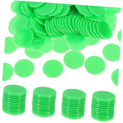 Supvox 100 Stück Einfarbige Bingo Chips Zählsteine Spielzubehör Langlebige Spielsteine für Mathe Lernspiele und Bingo Party Zubehör von Supvox