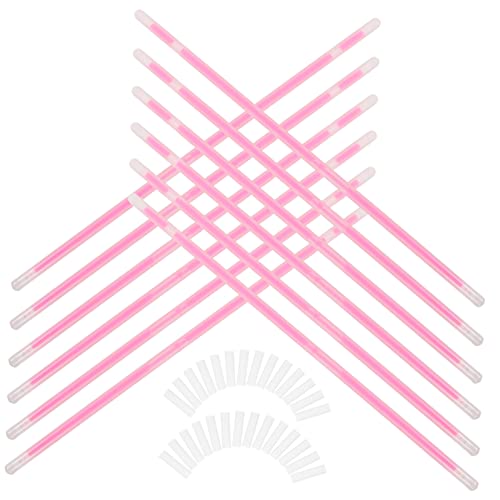 Supvox 100 Stück Hochglanzstäbiges Armband Rosa Partydekorationen mit leuchtenden Armbändern Konzert-Leuchtstab Glühstab Leuchtspielzeug für Partys Partyzubehör Plastik von Supvox