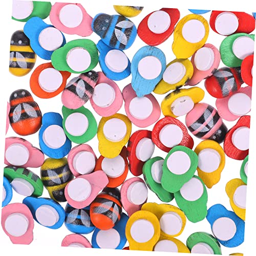 Supvox 100 Stück Holzbienendekoration dekorativ Handwerk Aufkleber Sammelalbum Bienen Zubehör Biene Ausschnitte Bienen-Bastelbedarf Bienendekorationen Honeybee Decor Bienen Dekorationen von Supvox