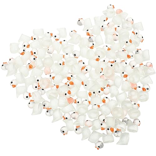 Supvox 100 Stück Luminöse Entenschmuck Garten-Miniatur-Ornament Figur Mini-Ornament Miniaturschmuck Winzig Miniaturstatue Miniatur Schmücken Miniaturen Schmücken Harz von Supvox