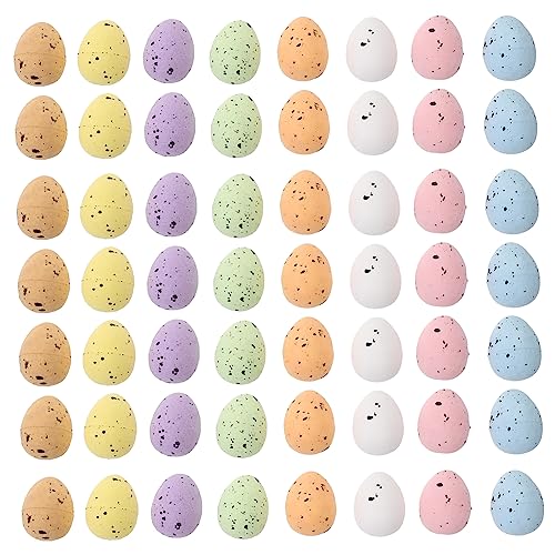 Supvox 100 Stück Miniature Ostereier Dekoration Bunte Schaumstoff Eier für DIY Bastelarbeiten für Ostern Partys und Festlichkeiten Leicht und Attraktiv von Supvox