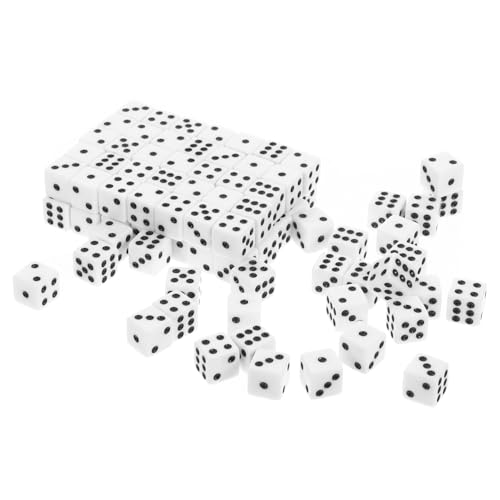 Supvox 100 Stück Partyspielwürfel Spielzeugwürfel Partyzubehör Partywürfel Brettspiel Würfel Würfeln Partygeschenk Würfel für Spiel Spieleprop Würfelspiel Acryl Weiß Supvox 100 Stück Partyspielwürfel Spielzeugwürfel Partyzubehör Partywürfel Brettspiel Würfel Würfeln Partygeschenk Würfel für Spiel Spieleprop Würfelspiel Acryl Weiß von Supvox