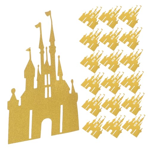 Supvox 100 Stück Prinzessinnen Tortendekorationen Castle Cake Topper für Kindergeburtstag Märchenhafte Party Dekoration Zubehör für Prinzessinnen und Schloss Mottopartys von Supvox