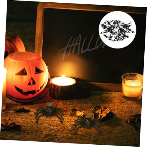 Supvox 100 Stück Realistische Halloween Deko Kleine Spinnen aus Kunststoff Teiliges Mini Spinnen Schwarze Simulierte für Gruselige Partydekoration und Halloween Streichartikel Supvox 100 Stück Realistische Halloween Deko Kleine Spinnen aus Kunststoff Teiliges Mini Spinnen Schwarze Simulierte für Gruselige Partydekoration und Halloween Streichartikel von Supvox