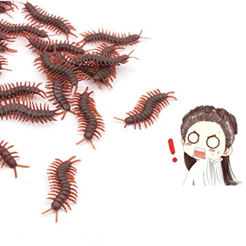 Supvox 100 Stück Simulierte Tentipede -Spielzeuge Halloween knifflige Spielzeuge kniffliges Halloween knifflige Requisiten künstliche Tausendfüßler-Requisite von Supvox