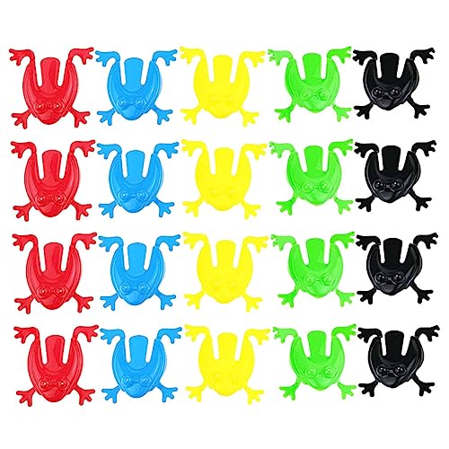 Supvox 100 Stück Springfroschspielzeug Frösche mit Froschspielzeug für lustige Hüpfspielzeuge Frosch springen und Spiel fangen springende Tierspielzeuge Plastik von Supvox