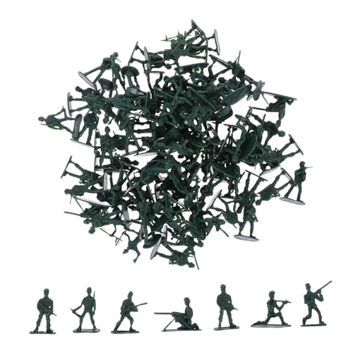 Supvox 100 Stück Teiliges Mini Soldaten Figuren Kunststoff Militärmodell für Detailreiche Miniatur Soldat Spielfiguren für Sandspieltisch Dekoration und Rollenspiele Armee Grün von Supvox