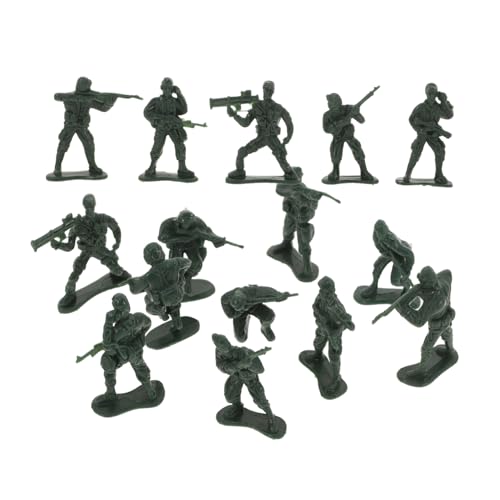 Supvox 100 Stück Teiliges Mini Soldaten Figuren Realistische Miniatur Soldat Modelle Kompakt Robust Vielseitig für Sandtisch Garten Büro Detailreiche Mini People Modelle in Grün von Supvox
