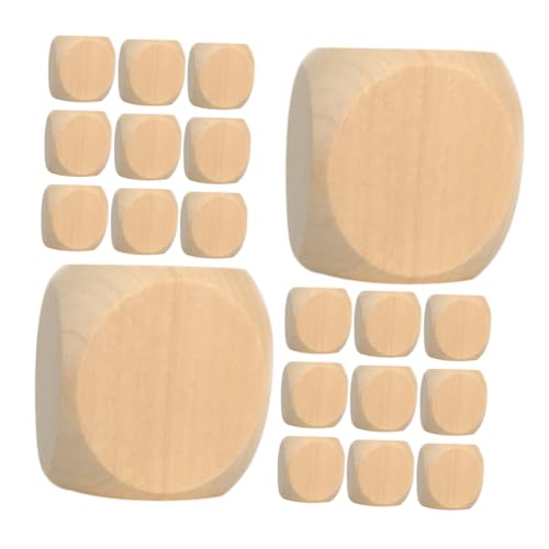 Supvox 100 Stück Unbehandelte Sechsseitige mit Glatter Oberfläche für DIY Bastelprojekte Brettspiele und Lernhilfen von Supvox