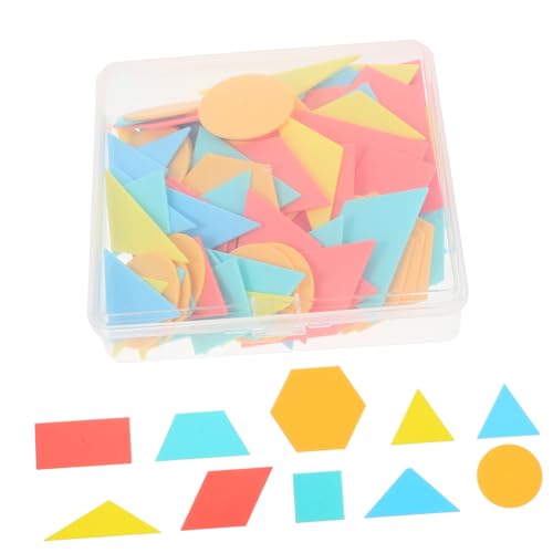 Supvox 100 Stücke Lehrmittel Zähler Geformt Bildung Für Formen Müssen Erkenntnis Klassenzimmer Farbe Blöcke Haben Kreis Puzzle Cub Abs von Supvox
