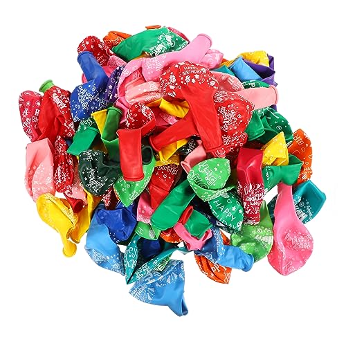 Supvox 100 Teiliges Set „Happy Birthday“ Ballons Heliumballons Geburtstagsparty Zubehör Kindergeburtstagsparty Ballons Kindergeburtstags Zubehör Gastgeschenke Party von Supvox