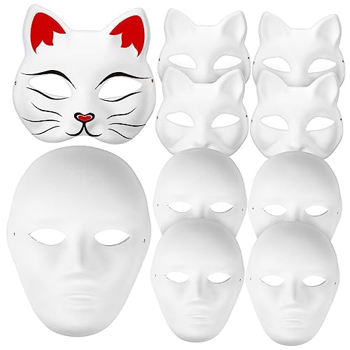 Supvox 10Stücke DIY Weiße Papiermaske Teiliges Für Cosplay Und Maskenbälle Anpassbare Leere Masken Für Männer Und Frauen Kreative Bastelmaske Für Karneval Und Partys Supvox 10Stücke DIY Weiße Papiermaske Teiliges Für Cosplay Und Maskenbälle Anpassbare Leere Masken Für Männer Und Frauen Kreative Bastelmaske Für Karneval Und Partys von Supvox
