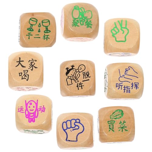 Supvox 10Stücke Teiliges Holzwürfel Tischspiel für Partyspiele und Familienunterhaltung Praktische Große Holzspielzeuge für Kreative Spieleabende Supvox 10Stücke Teiliges Holzwürfel Tischspiel für Partyspiele und Familienunterhaltung Praktische Große Holzspielzeuge für Kreative Spieleabende von Supvox