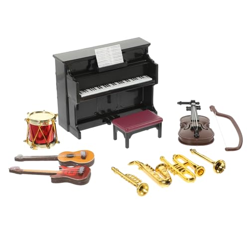 Supvox 11 Stück Puppenhaus-Musikinstrumentenmodell Miniaturen für Dollhouse kleines Instrument für Puppenhaus-Miniaturen Puppenhausdekoration Plastik Supvox 11 Stück Puppenhaus-Musikinstrumentenmodell Miniaturen für Dollhouse kleines Instrument für Puppenhaus-Miniaturen Puppenhausdekoration Plastik von Supvox