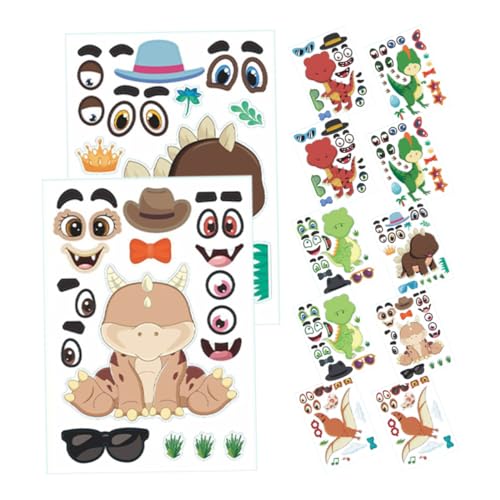 Supvox 12 Blatt Dinosaurier-puzzle-aufkleber Dinosaurier-aufkleber Lustiger Puzzle-aufkleber Dekorative Puzzle-aufkleber Diy Dinosaurier Aufkleber Tiere Aufkleber von Supvox