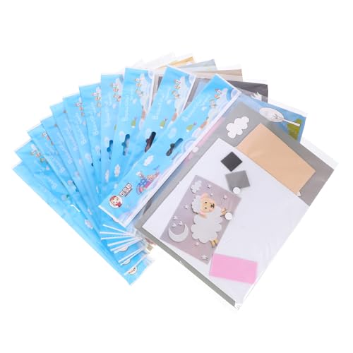 Supvox 12 Blatt Tieraufkleber Kleinkind Tiere Aufkleber Rätsel Kinderspielzeughandwerk Aufkleber-Puzzle Tierpuzzle -Aufkleber für Puzzle -Aufkleber -Tier Kinderpuzzle Eva von Supvox